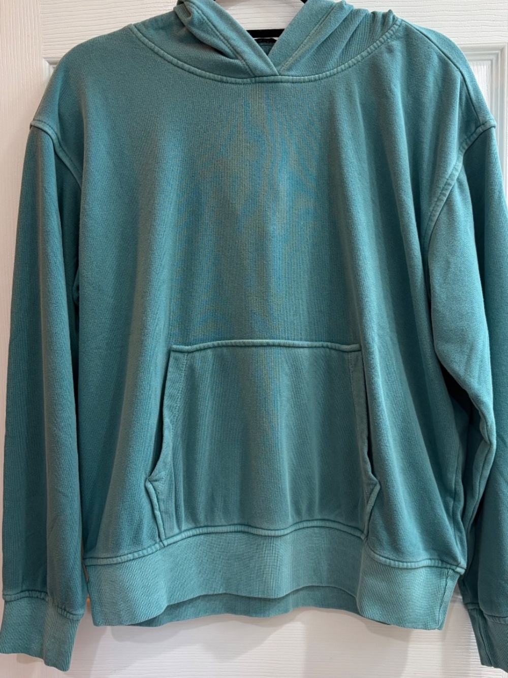New Zenana Soft Fleece Pigment Dyed Kangaroo Pocket Green Hoodie Women’s Small - Picture 1 of 4
